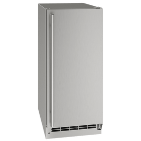 U-Line ONB115 / ONP115 15" Outdoor Nugget Ice Machine Reversible Hinge Stainless Solid Ice Makers UONB115-SS01B Wine Coolers Empire