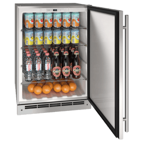 U-Line ORE124 24" Outdoor Refrigerator Reversible Hinge Stainless Solid Refrigerators UORE124-SS31A Wine Coolers Empire