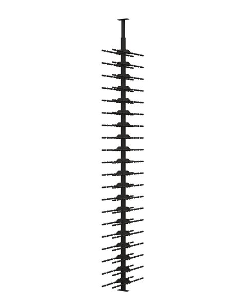 Ultra Wine Racks 84 Bottles HZ 2-Sided Floor-to-Ceiling Display Wine Racks FTC-BLK-2SD-2D-8FT Wine Coolers Empire