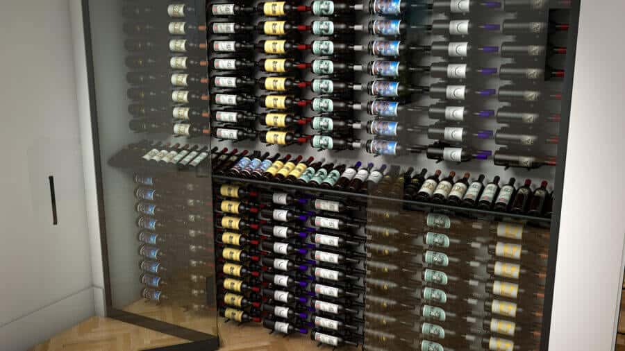 Ultra Wine Racks - Display Rows 4FT (16 Bottles) Display Rows 4FT-DISPLAY-BLK Wine Coolers Empire