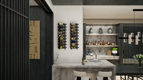Ultra Wine Racks E-Series 1-4Ft Wall Rails Metal Wine Rack Wall Rails Wine Coolers Empire