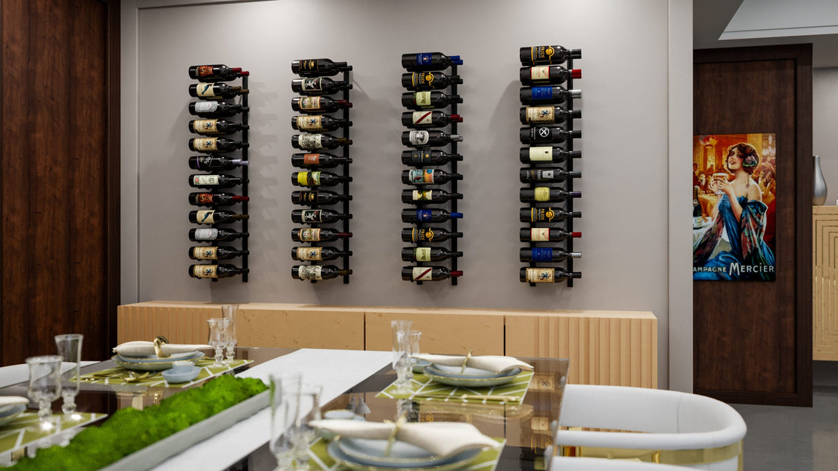 Ultra Wine Racks E-Series 1-4Ft Wall Rails Metal Wine Rack Wall Rails Wine Coolers Empire