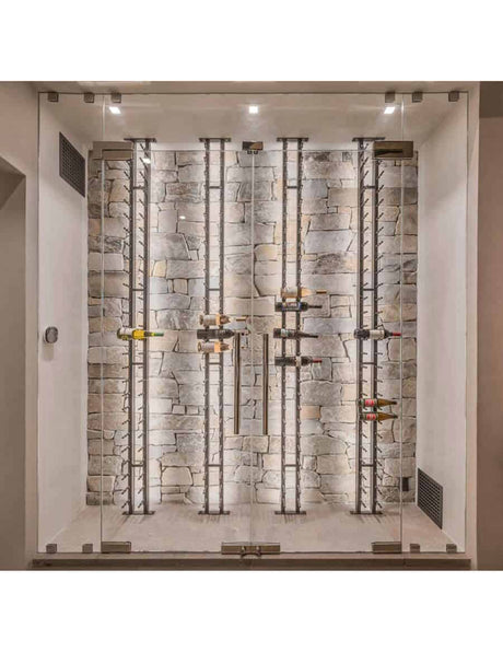 Ultra Wine Racks Floor-To-Ceiling Mounted Display - 1 Sided (21 Bottles) Floor-to-Ceiling FTC-BLK-1SD Wine Coolers Empire