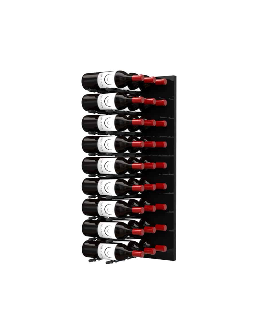 Ultra Wine Racks - Fusion HZ Label-Out Wine Wall Black Acrylic (3 Foot) Wine Walls FW-BK-HZ-3-3D-BA Wine Coolers Empire