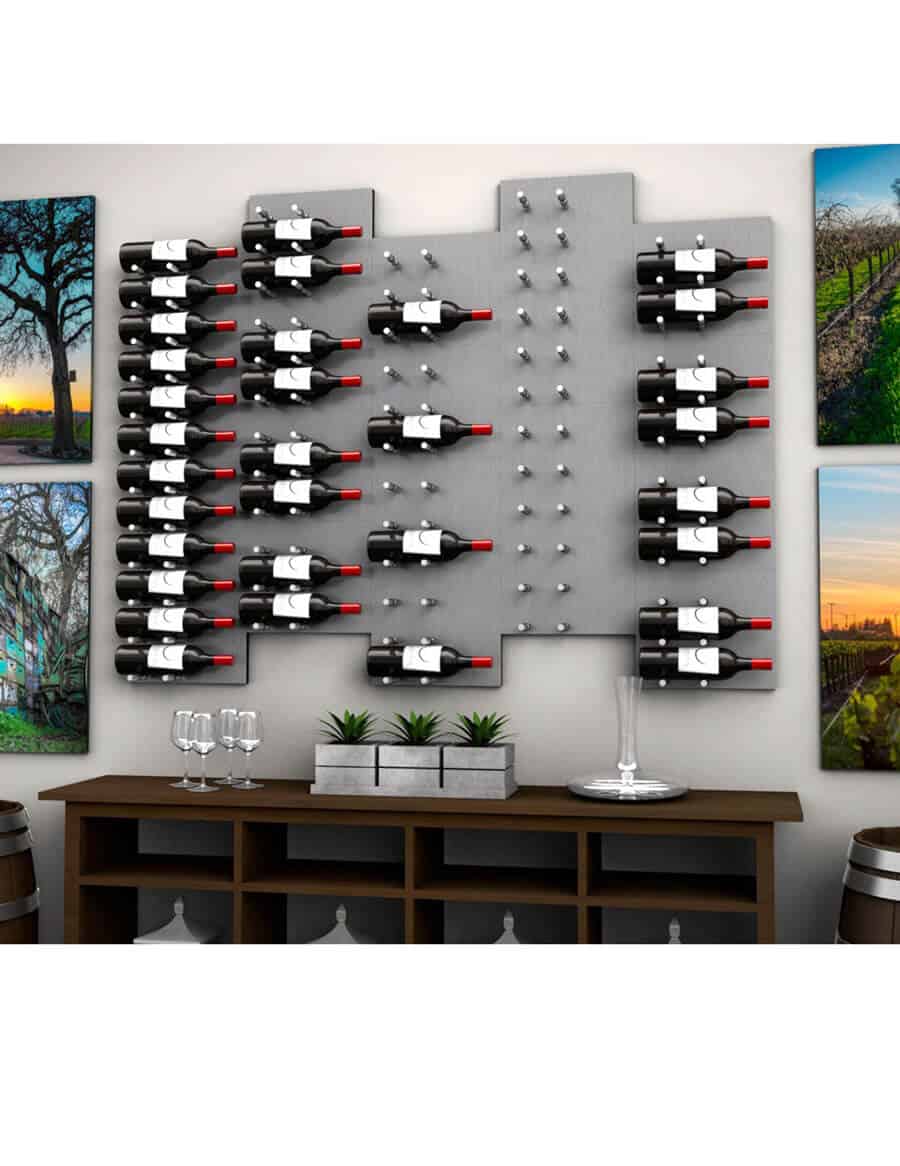 Ultra Wine Racks - Fusion HZ Label-Out Wine Wall Black Acrylic (3 Foot) Wine Walls Wine Coolers Empire