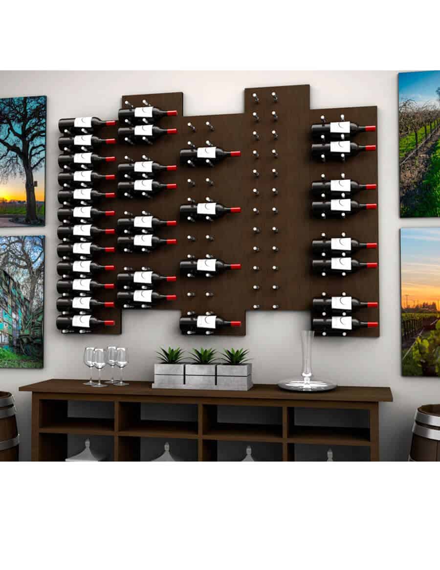 Ultra Wine Racks - Fusion HZ Label-Out Wine Wall Black Acrylic (3 Foot) Wine Walls Wine Coolers Empire