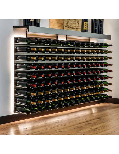 Ultra Wine Racks - Fusion Straight Wine Wall Black Acrylic (3 Foot) Wine Walls Wine Coolers Empire