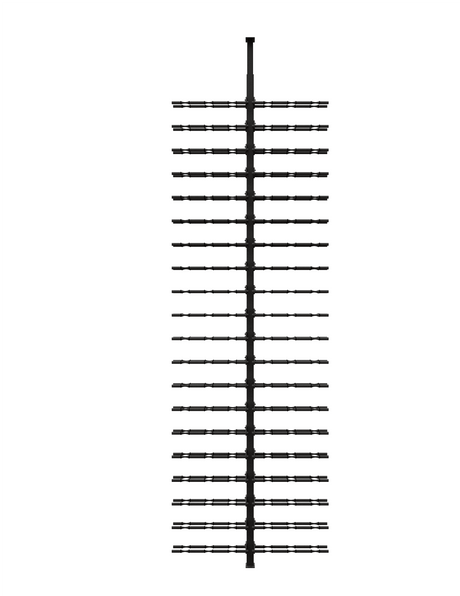 Ultra Wine Racks HZ Minimalist 120 Bottles 2-Sided Display Wine Racks MS-BLK-2SD-3D-HZ Wine Coolers Empire