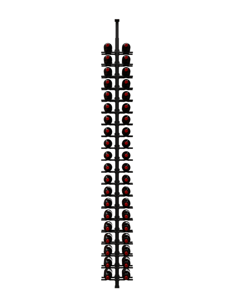 Ultra Wine Racks HZ Minimalist 40 Bottles 2-Sided Display Wine Racks MS-BLK-2SD-1D-HZ Wine Coolers Empire