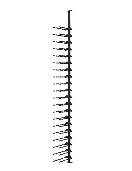Ultra Wine Racks HZ Minimalist 60 Bottles Floor-to-Ceiling Display Wine Racks MS-BLK-1SD-3D-HZ Wine Coolers Empire