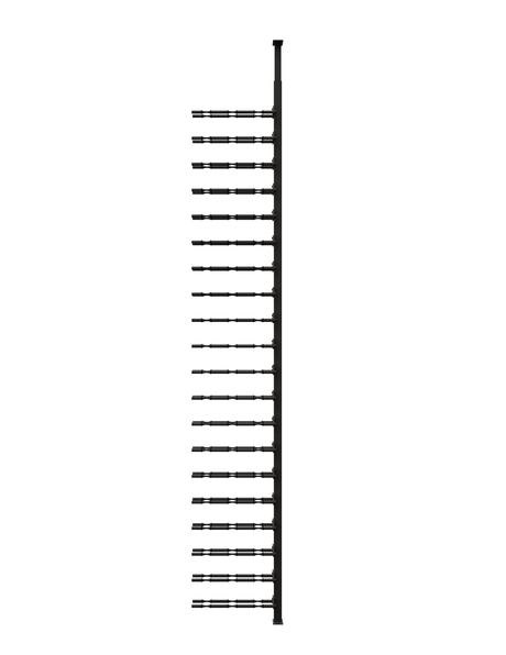 Ultra Wine Racks HZ Minimalist 60 Bottles Floor-to-Ceiling Display Wine Racks MS-BLK-1SD-3D-HZ Wine Coolers Empire