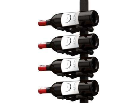 Ultra Wine Racks HZ Minimalist 60 Bottles Floor-to-Ceiling Display Wine Racks MS-BLK-1SD-3D-HZ Wine Coolers Empire