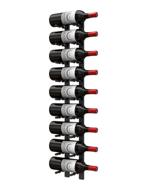 Ultra Wine Racks HZ Wall Rails - 3FT Metal Wine Racks (9 to 27 Bottles) Wall Rails 1D-3FT-BLK Wine Coolers Empire