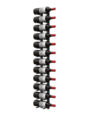 Ultra Wine Racks HZ Wall Rails - 4FT Metal Wine Racks (12 to 36 Bottles) Wall Rails 1D-4FT-BLK Wine Coolers Empire