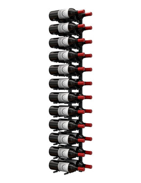 Ultra Wine Racks HZ Wall Rails - 4FT Metal Wine Racks (12 to 36 Bottles) Wall Rails 2D-4FT-BLK Wine Coolers Empire