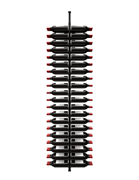 Ultra Wine Racks ST Minimalist 120 Bottles 2-Sided Display Wine Racks MS-BLK-2SD-3W-ST Wine Coolers Empire