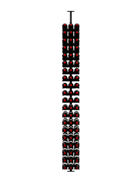 Ultra Wine Racks ST Minimalist 120 Bottles 2-Sided Display Wine Racks MS-BLK-2SD-3W-ST Wine Coolers Empire