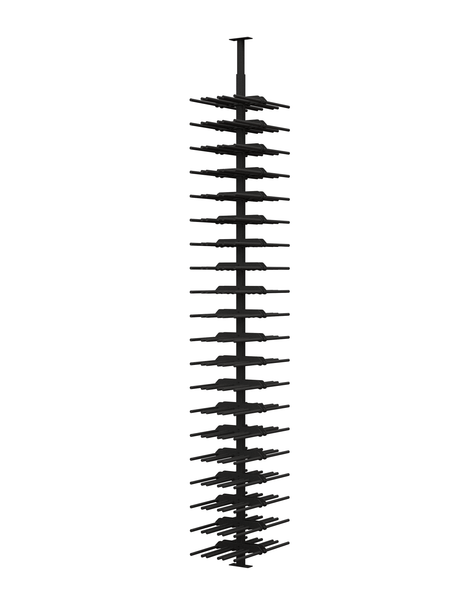 Ultra Wine Racks ST Minimalist 120 Bottles 2-Sided Display Wine Racks MS-BLK-2SD-3W-ST Wine Coolers Empire