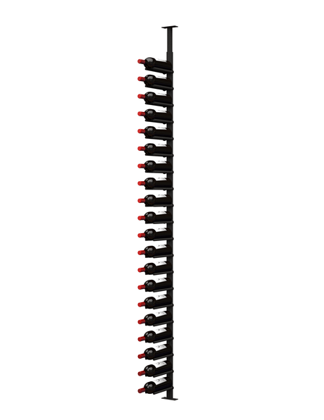 Ultra Wine Racks ST Minimalist 20 Bottles 1-Sided Display Wine Racks MS-BLK-1SD-1W-ST Wine Coolers Empire