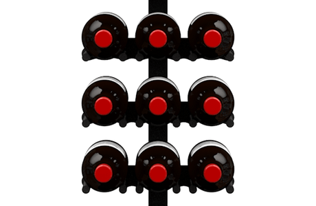 Ultra Wine Racks ST Minimalist 20 Bottles 1-Sided Display Wine Racks MS-BLK-1SD-1W-ST Wine Coolers Empire