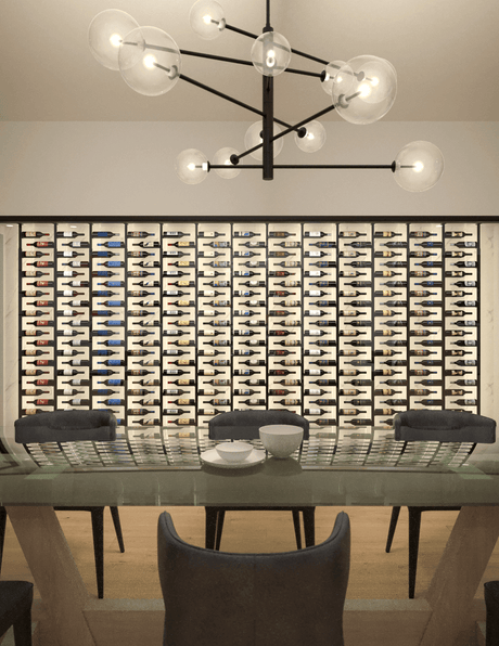 Ultra Wine Racks ST Minimalist 20 Bottles 1-Sided Display Wine Racks MS-BLK-1SD-1W-ST Wine Coolers Empire