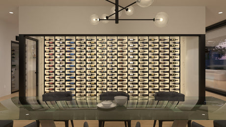 Ultra Wine Racks ST Minimalist 40 Bottles 1-Sided Display Wine Racks MS-BLK-1SD-2W-ST Wine Coolers Empire