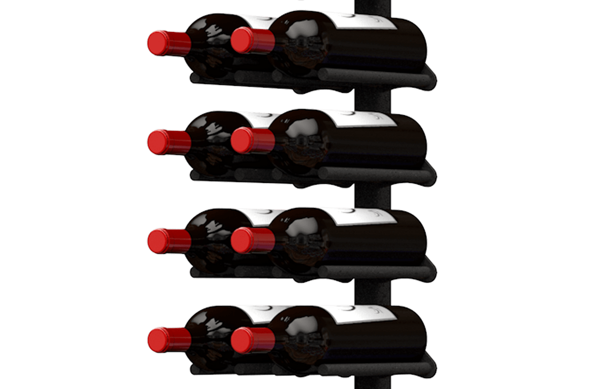 Ultra Wine Racks ST Minimalist 40 Bottles 2-Sided Display Wine Racks MS-BLK-2SD-1W-ST Wine Coolers Empire