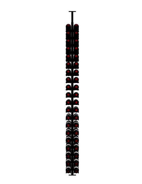 Ultra Wine Racks ST Minimalist 80 Bottles 2-Sided Display Wine Racks MS-BLK-2SD-2W-ST Wine Coolers Empire
