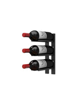 Ultra Wine Racks Straight Wall Rails - 1FT Metal Wine Racks (3 Bottles) Wall Rails PEG-1FT-BLK Wine Coolers Empire