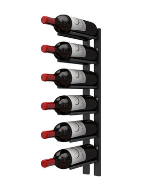 Ultra Wine Racks Straight Wall Rails - 2FT Metal Wine Racks (6 Bottles) Wall Rails PEG-2FT-BLK Wine Coolers Empire