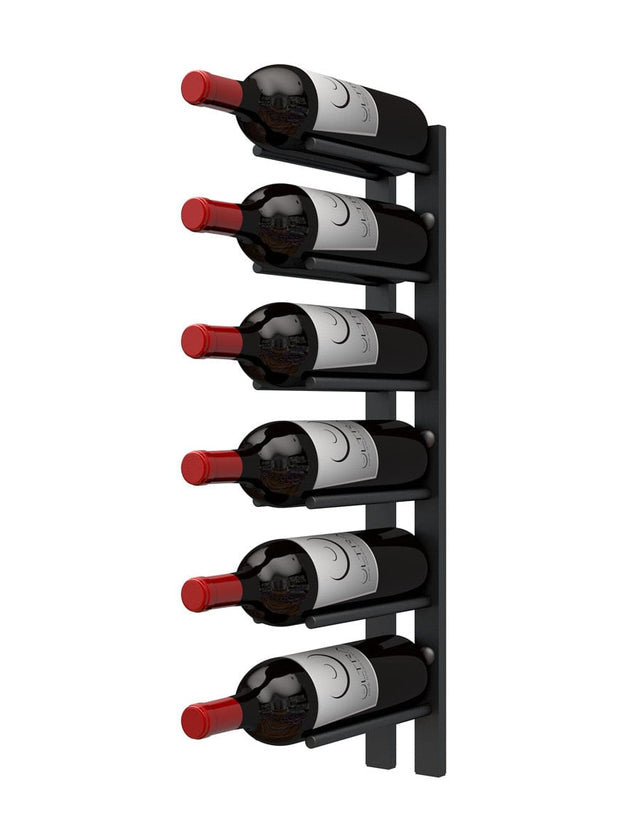 Ultra Wine Racks Straight Wall Rails - 2FT Metal Wine Racks (6 Bottles) Wall Rails PEG-2FT-BLK Wine Coolers Empire