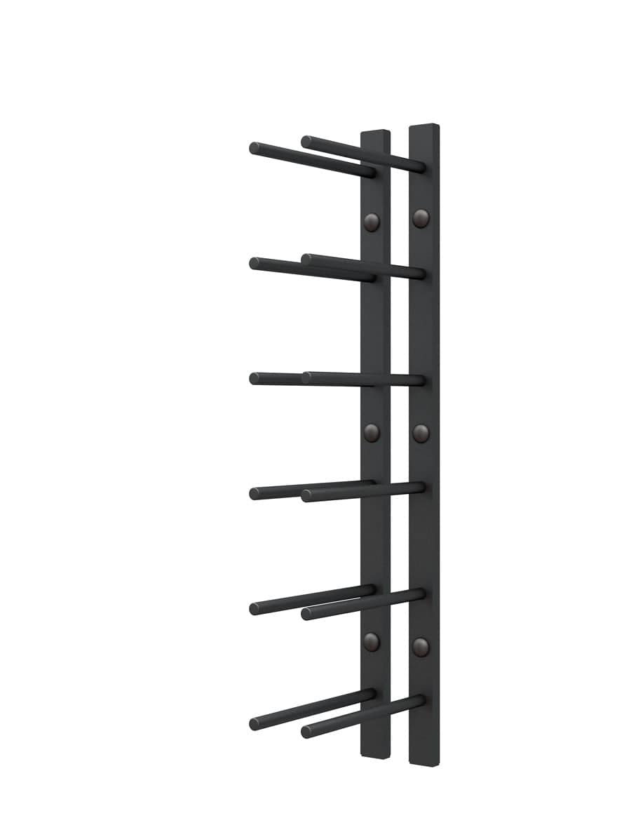 Ultra Wine Racks Straight Wall Rails - 2FT Metal Wine Racks (6 Bottles) Wall Rails PEG-2FT-BLK Wine Coolers Empire