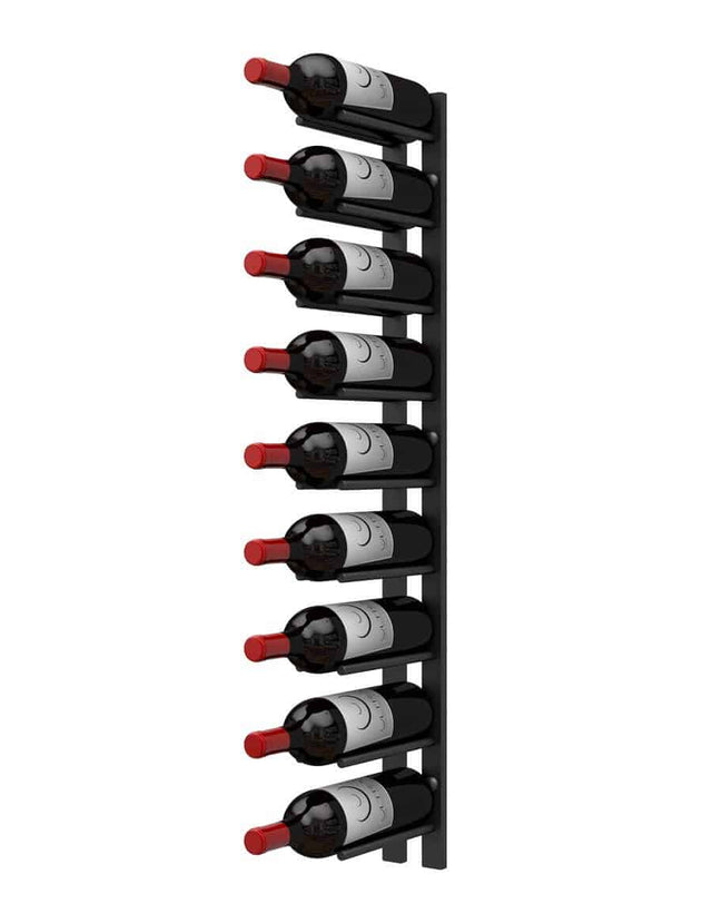 Ultra Wine Racks Straight Wall Rails - 3FT Metal Wine Racks (9 Bottles) Wall Rails PEG-3FT-BLK Wine Coolers Empire