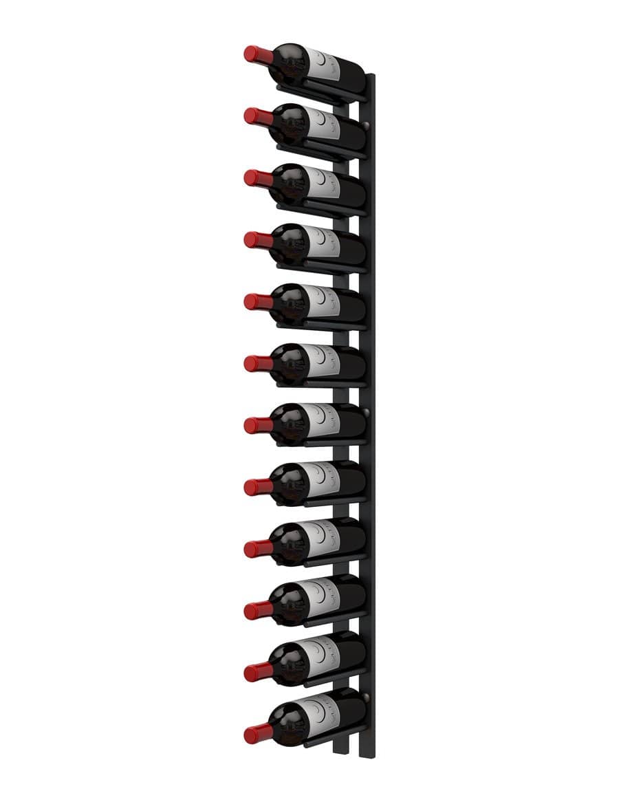 Ultra Wine Racks Straight Wall Rails - 4FT Metal Wine Racks (12 Bottles) Wall Rails PEG-4FT-BLK Wine Coolers Empire