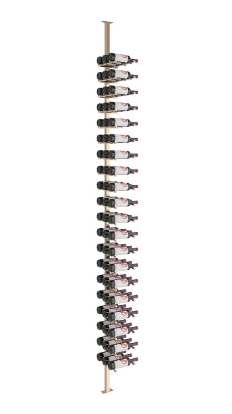 VintageView 60 Bottles Double Vino Series Floating Wine Rack Floor-to-Ceiling VP-FCP-KIT-3 Wine Racks Wine Coolers Empire