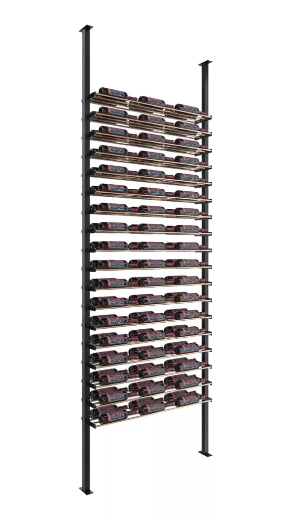 VintageView Double Depth Evolution Low Profile Ultra Slim Floor-to-Ceiling Wine Rack 10 3C 108 bottles LP-FCP-KIT-2-K Wine Racks Wine Coolers Empire