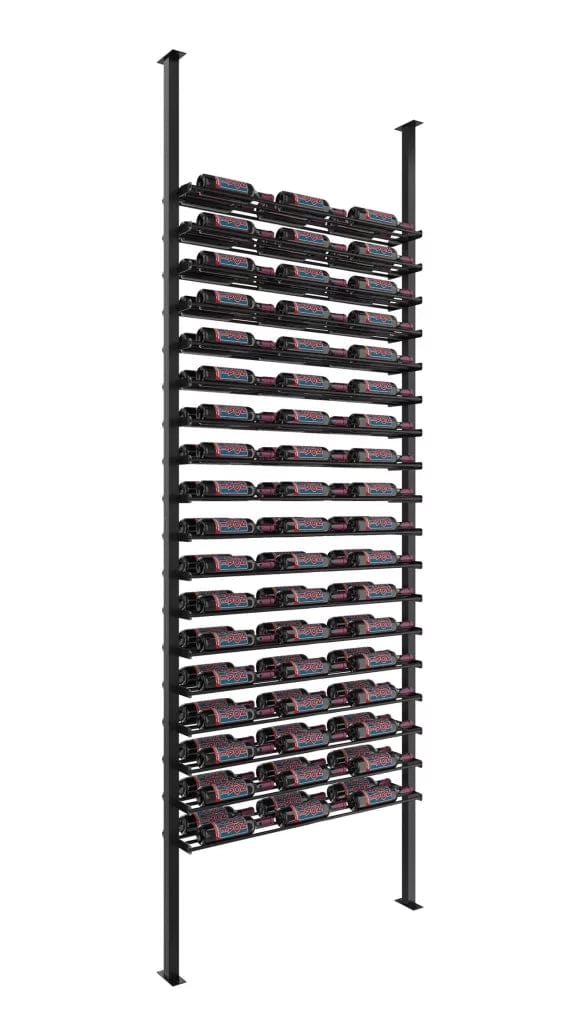 VintageView Double Depth Evolution Low Profile Ultra Slim Floor-to-Ceiling Wine Rack 10 3C 108 bottles LP-FCP-KIT-2-K Wine Racks Wine Coolers Empire