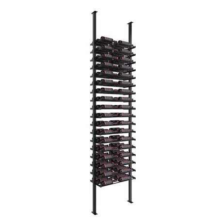 VintageView Evolution 108 Bottles Low Profile Ultra Slim Floor-to-Ceiling Wine Rack LP-FCP-KIT-2C-3-K Wine Racks Wine Coolers Empire