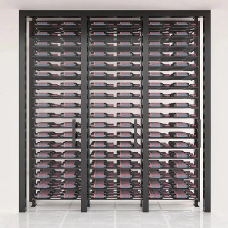 VintageView Evolution 72 Bottles Low Profile Ultra Slim Floor-to-Ceiling Wine Rack LP-FCP-KIT-2C-2-K Wine Racks Wine Coolers Empire