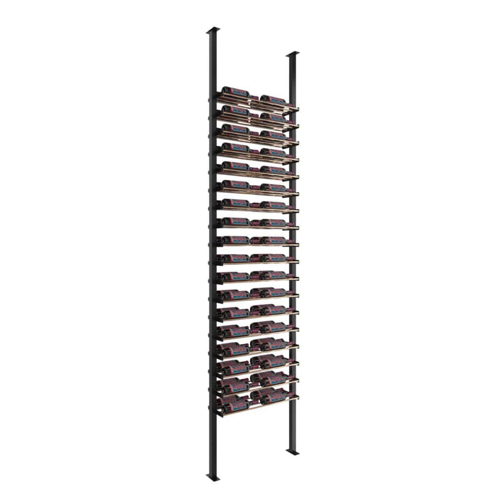 VintageView Evolution 72 Bottles Low Profile Ultra Slim Floor-to-Ceiling Wine Rack LP-FCP-KIT-2C-2-K Wine Racks Wine Coolers Empire