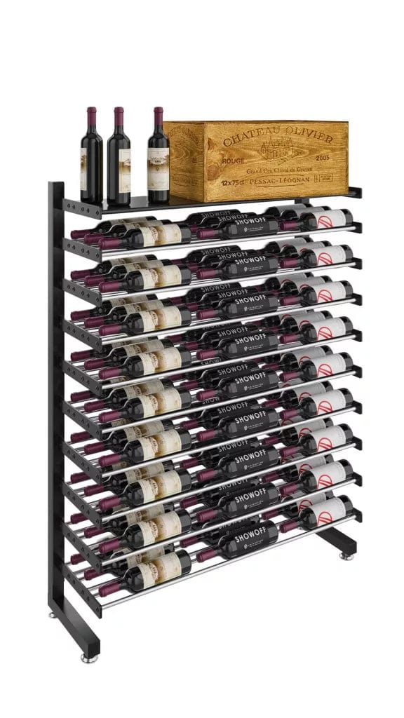 VintageView 81 Bottles 54 1.5L Metal Wine Rack WW-IDR4-H-SH-K