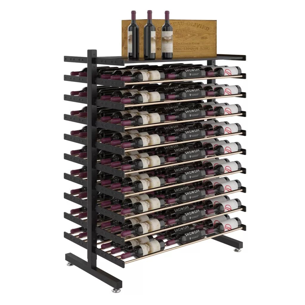 VintageView Evolution Double Sided Island Display Rack Shelf 3C 162 Bottles 108 1.5L Metal Wine Rack WW-IDR4-SH-K Wine Racks Wine Coolers Empire