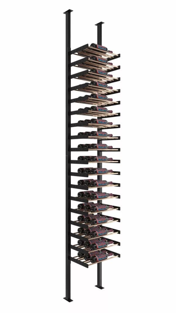 VintageView Evolution Single Sided 54 Bottles/Triple Depth Wine Wall Post Kit WW-FCP-KIT-3C-1-K Wine Racks Wine Coolers Empire