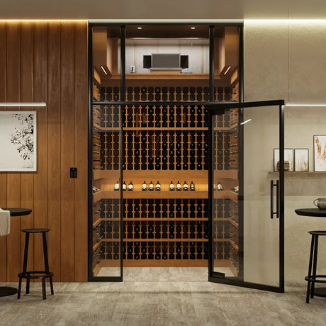 WhisperKOOL Blow-Through 8000 OMEGA 110V H.E. Split Wine Cellar Cooling System – Pump Down Wine Cellar Units S-WKBT-8000-OMEGA Wine Coolers Empire