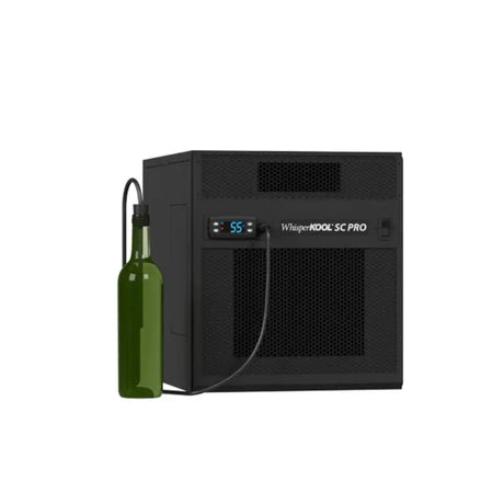 WhisperKOOL SC PRO 4000 wine cellar cooling unit with digital temperature controller and bottle temperature probe