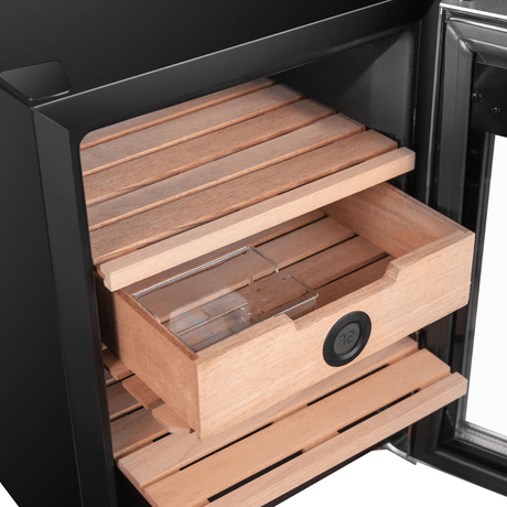Whynter 1.2 cu. ft. Stainless Steel Digital Control and Display Cigar Humidor with Spanish Cedar Shelves  CHC-123DS Cigar Humidors CHC-123DS Wine Coolers Empire