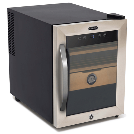 Whynter 1.2 cu. ft. Stainless Steel Digital Control and Display Cigar Humidor with Spanish Cedar Shelves  CHC-123DS Cigar Humidors CHC-123DS Wine Coolers Empire