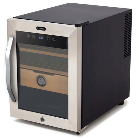 Whynter 1.2 cu. ft. Stainless Steel Digital Control and Display Cigar Humidor with Spanish Cedar Shelves  CHC-123DS Cigar Humidors CHC-123DS Wine Coolers Empire