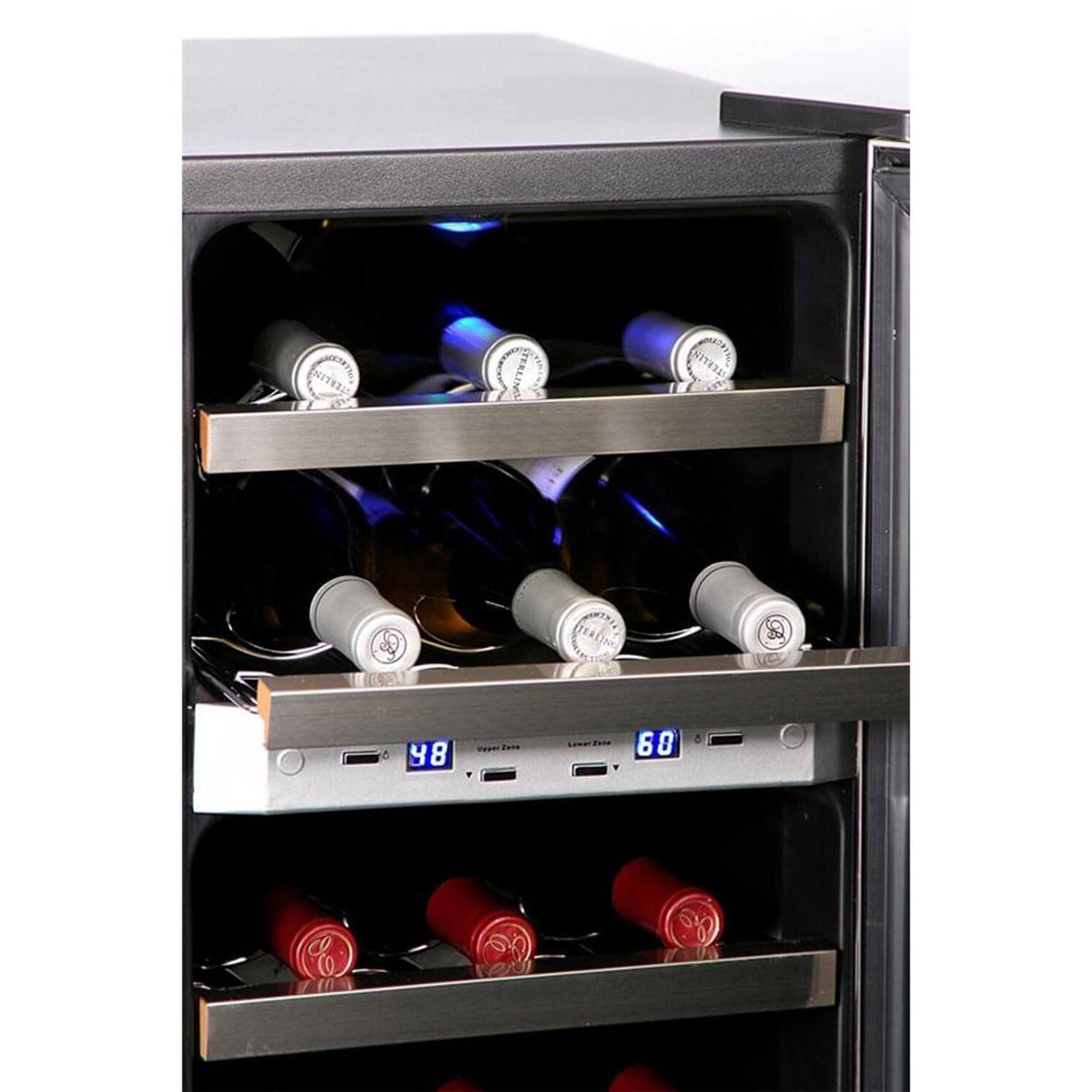 Whynter 21 Bottle Dual Temperature Zone Wine Cooler WC-211DZ Wine Coolers WC-211DZ Wine Coolers Empire