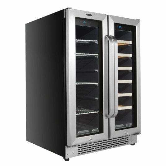 Whynter 24" Built-In French Door Dual Zone 20 Bottle Wine 60 Can Beverage Cooler BWB-2060FDS Wine/Beverage Coolers Combo BWB-2060FDS Wine Coolers Empire